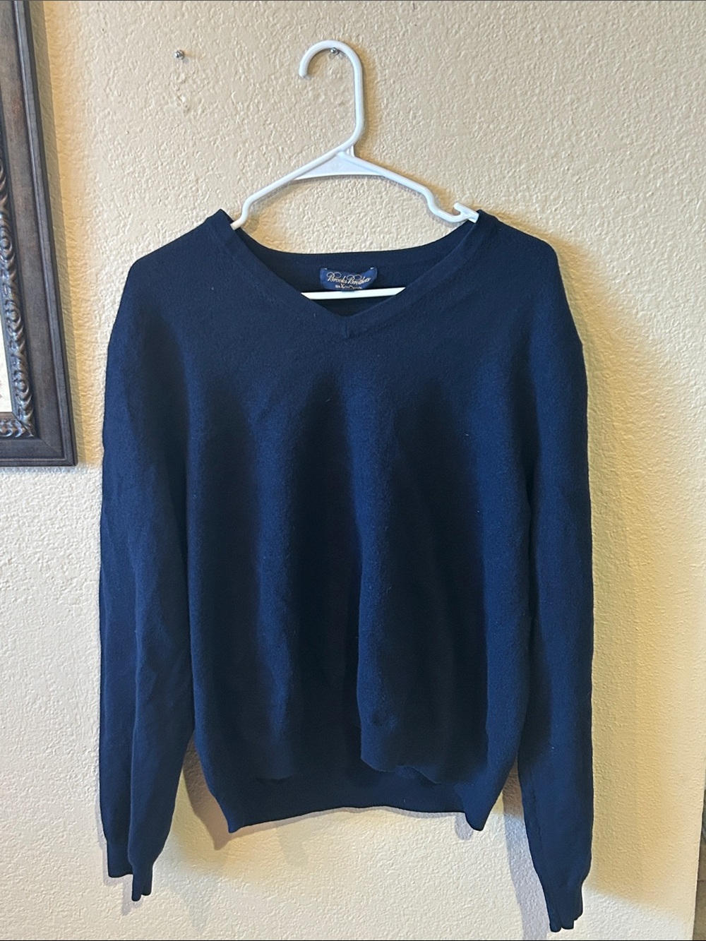 Brooks Brothers Saxxon Wool Blend Pullover Sweater Men’s XXL Navy